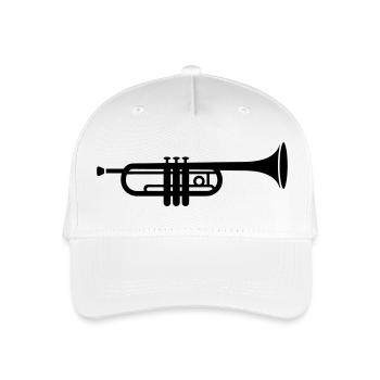 Trompete - Kinder Bio Basecap - Weiß - Vorne