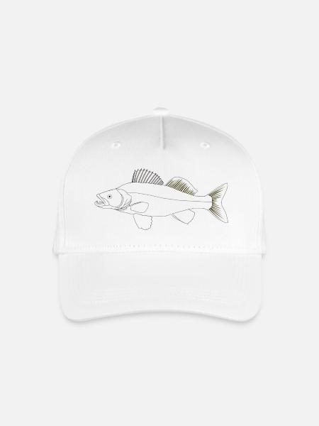 Zielfisch Zander - Kinder Bio Basecap - Weiß