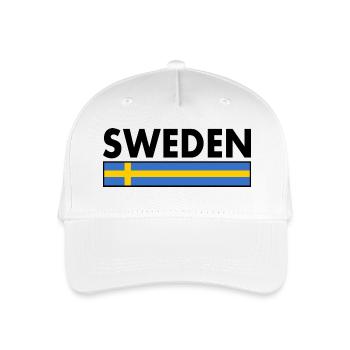 Schweden - Kinder Bio Basecap - Weiß - Vorne