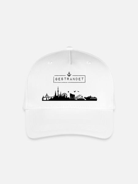 Skyline Hansestadt Hamburg | Gestrandet | HH - Kinder Bio Basecap - Weiß