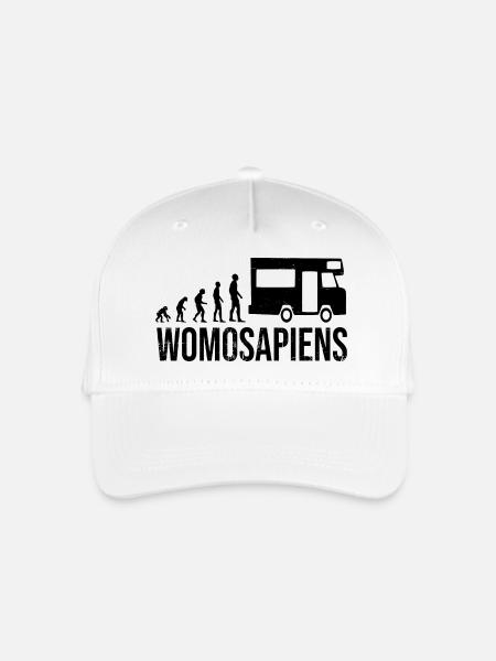 Womosapiens Wohnmobil Evolution - Kinder Bio Basecap - Weiß