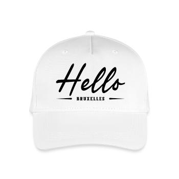 Hallo Bruxelles - Kinder Bio Basecap - Weiß - Vorne