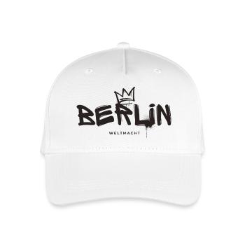 Berlin Hauptstadt Weltmacht - Kinder Bio Basecap - Weiß - Vorne