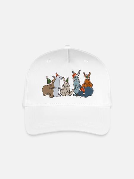 WEIHNACHTSHASEN - Kinder Bio Basecap - Weiß
