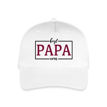 Der beste Papa - Kinder Bio Basecap - Weiß - Vorne