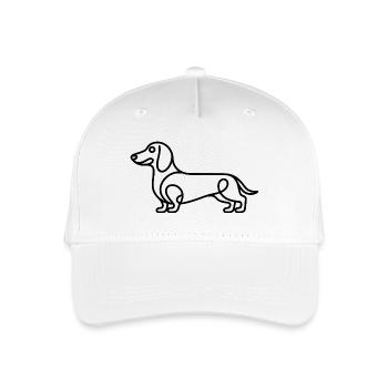 Dackel - Kinder Bio Basecap - Weiß - Vorne