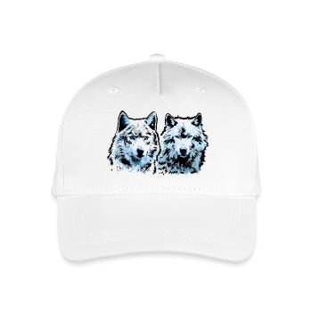 Geri und Freki - Kinder Bio Basecap - Weiß - Vorne
