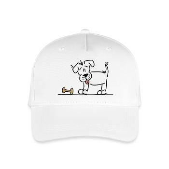 Hund mit Knochen - Kinder Bio Basecap - Weiß - Vorne