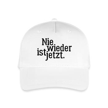 Nie wieder ist jetzt - Gegen Rechts, gegen Hetze - Kinder Bio Basecap - Weiß - Vorne