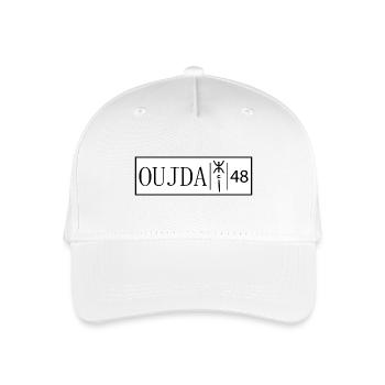 Oujda 48 Original Marokko Nummernschild - Kinder Bio Basecap - Weiß - Vorne