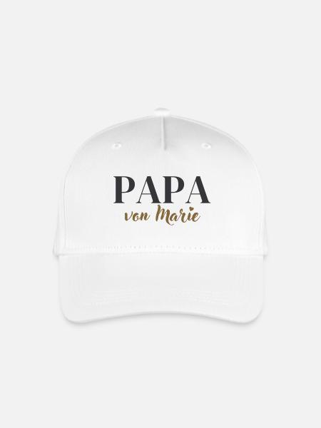 PAPA VON MARIE - Kinder Bio Basecap - Weiß