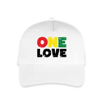 One Love Reggae Musik - Kinder Bio Basecap - Weiß - Vorne