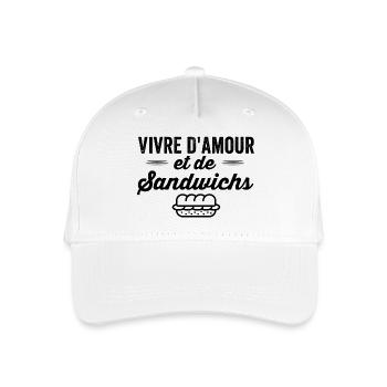 Sandwich-Humor - Kinder Bio Basecap - Weiß - Vorne