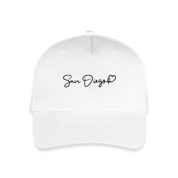 San Diego Herzschlag - Kinder Bio Basecap - Weiß - Vorne