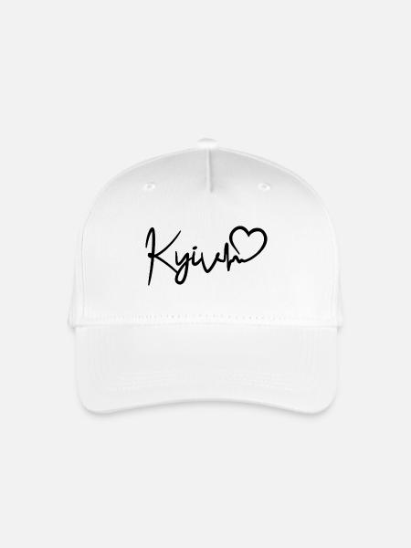 Kyiv Herzschlag Ukraine Kiew Liebe - Kinder Bio Basecap - Weiß