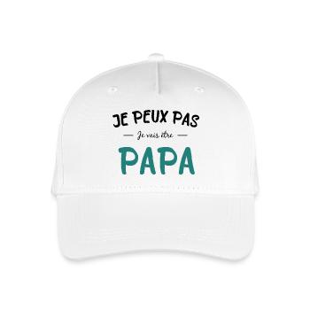 Ich werde Vater - Kinder Bio Basecap - Weiß - Vorne