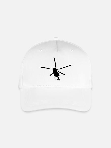 Helikopter - Kinder Bio Basecap - Weiß