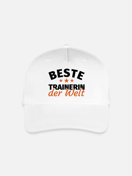 Trainerin Geschenk - Kinder Bio Basecap - Weiß