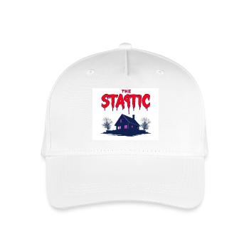 The Static Horror Haus Design Retro Gruselmotiv - Kinder Bio Basecap - Weiß - Vorne