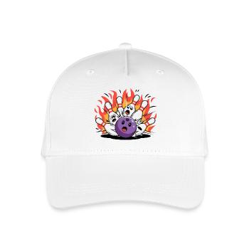 Bowling zerstört Bowling Bowling - Kinder Bio Basecap - Weiß - Vorne