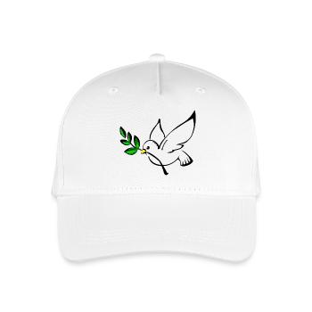 Frieden Taube - Kinder Bio Basecap - Weiß - Vorne