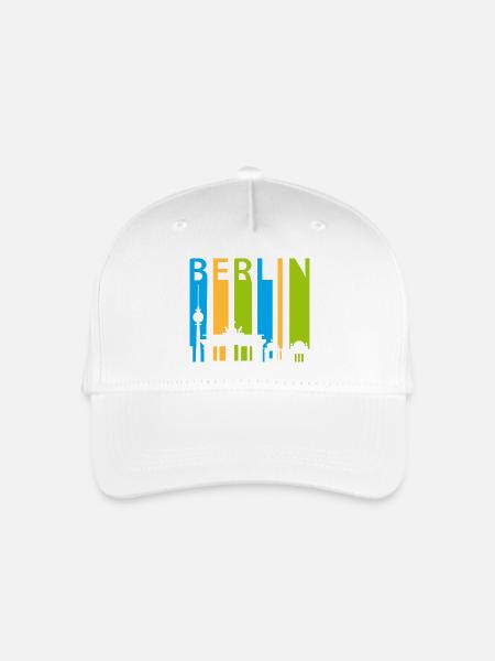 Berliner Schiftzug mit Silhouette - Kinder Bio Basecap - Weiß