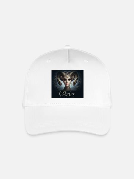 Aries -  Sternzeichen Widder - Kinder Bio Basecap - Weiß