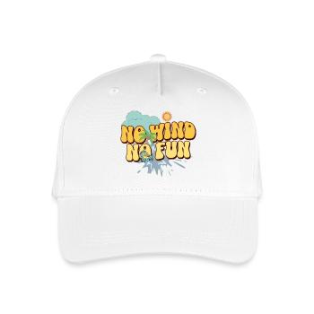 No Wind No Fun - Kinder Bio Basecap - Weiß - Vorne