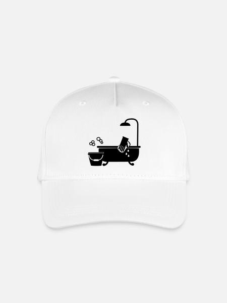 Sauberere Badewanne - Kinder Bio Basecap - Weiß