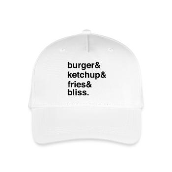 Ketchup Fries Comfort Food Bliss - Kinder Bio Basecap - Weiß - Vorne