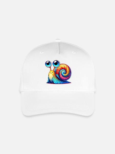 Schnecke - Kinder Bio Basecap - Weiß
