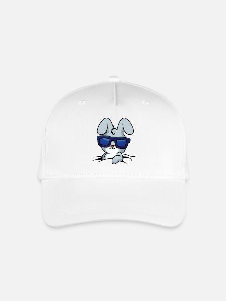 Cooler Hase - Kinder Bio Basecap - Weiß