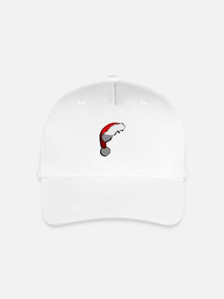 Weihnachtsmann Mütze | Zipfelmütze - Illustration - Kinder Bio Basecap - Weiß