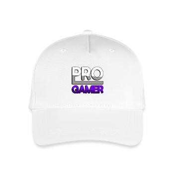 PRO GAMER (Lila) - Gaming - Kinder Bio Basecap - Weiß - Vorne