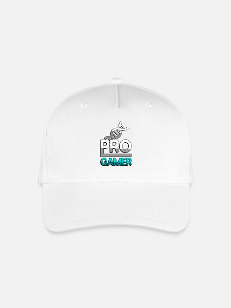 PRO GAMER (Türkis) + DNA - Gaming - Kinder Bio Basecap - Weiß