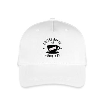 Kaffeepause - unbezahlbar - Kinder Bio Basecap - Weiß - Vorne