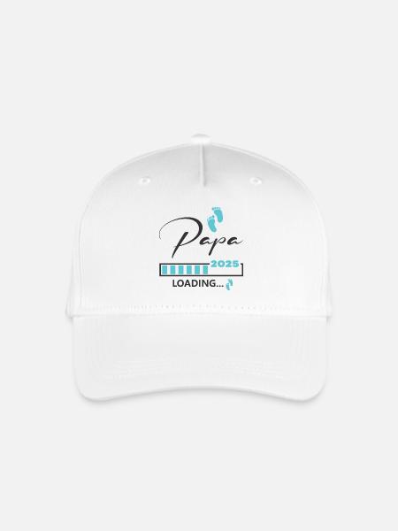 Papa 2025 loading - Kinder Bio Basecap - Weiß