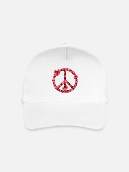 Peace Rosen - Kinder Bio Basecap - Weiß