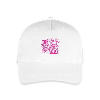 This Bunny Bites - Kinder Bio Basecap - Weiß - Vorne