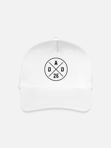 Dad 26 Grunge Baby Vatertag - Papa 2026 Geschenk - Kinder Bio Basecap - Weiß