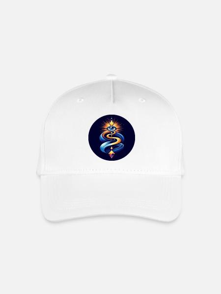 Allsehendes Auge - Kinder Bio Basecap - Weiß