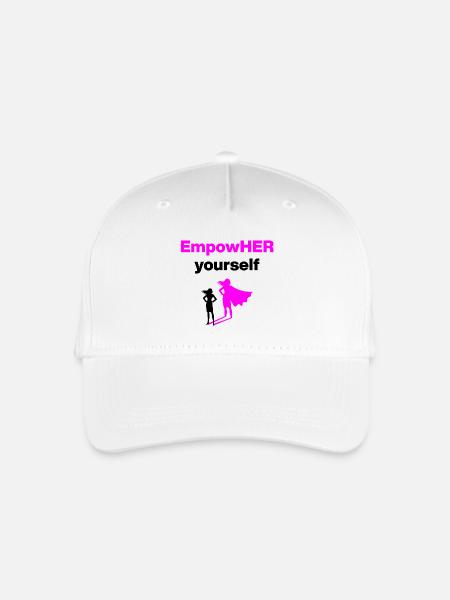 EMPOHER YOURSELF PINK EMPOWERMENT SUPERHELDIN - Kinder Bio Basecap - Weiß