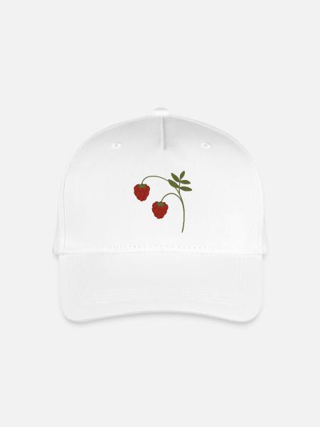 Himbeeren - Kinder Bio Basecap - Weiß