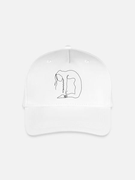 Yoga schwarz - Kinder Bio Basecap - Weiß
