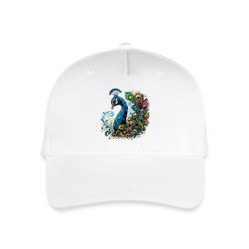 Pfau - Kinder Bio Basecap - Weiß - Vorne