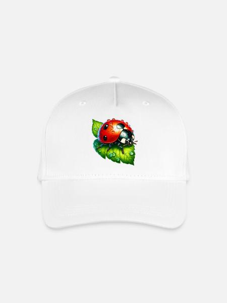 Marienkäfer - Kinder Bio Basecap - Weiß