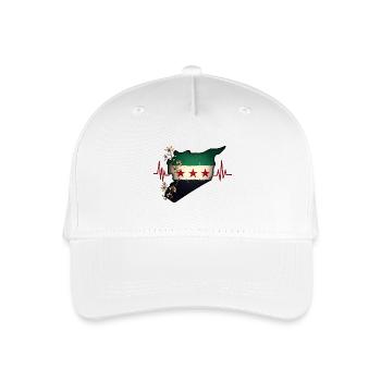 Freies Syrien Flagge - flagge syrien - Herzstück - Kinder Bio Basecap - Weiß - Vorne