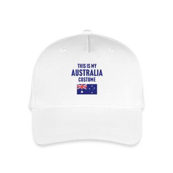 Das ist mein Australien Kostüm - Kinder Bio Basecap - Weiß - Vorne