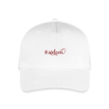 16. Geburtstag 16 Jahre Alt Sixteen Sechzehn Geb - Kinder Bio Basecap - Weiß - Vorne