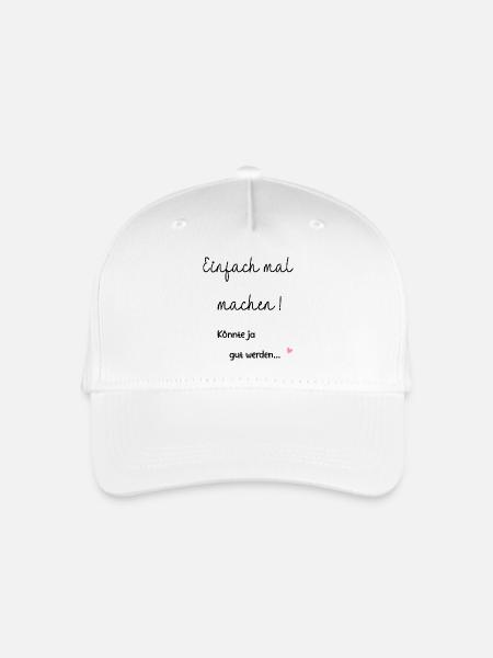 Einfach mal machen. Motivation, Erfolg,Selbstliebe - Kinder Bio Basecap - Weiß
